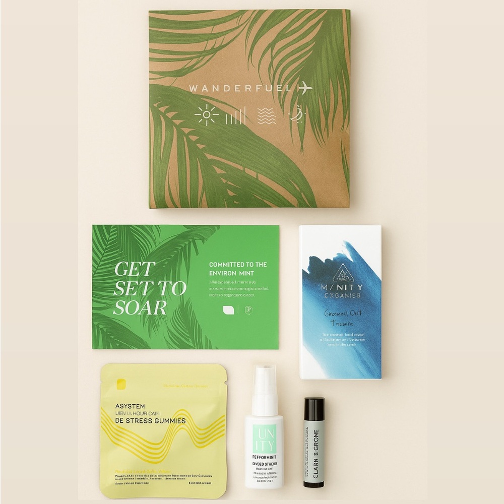 JetBlue Wanderfuel Mint First Business Class Amenity Toiletry Kit Travel Bag